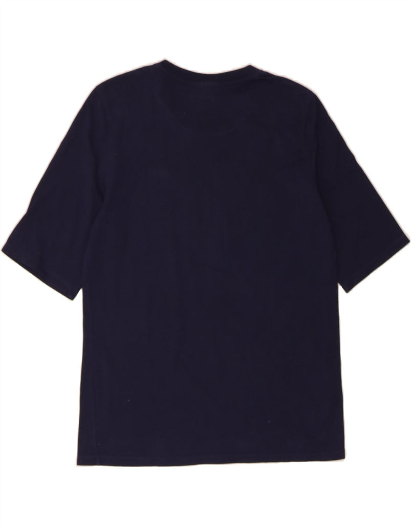 LACOSTE Womens T-Shirt Top Size 38 Medium Navy Blue Cotton Vintage Lacoste and Second-Hand Lacoste from Messina Hembry 