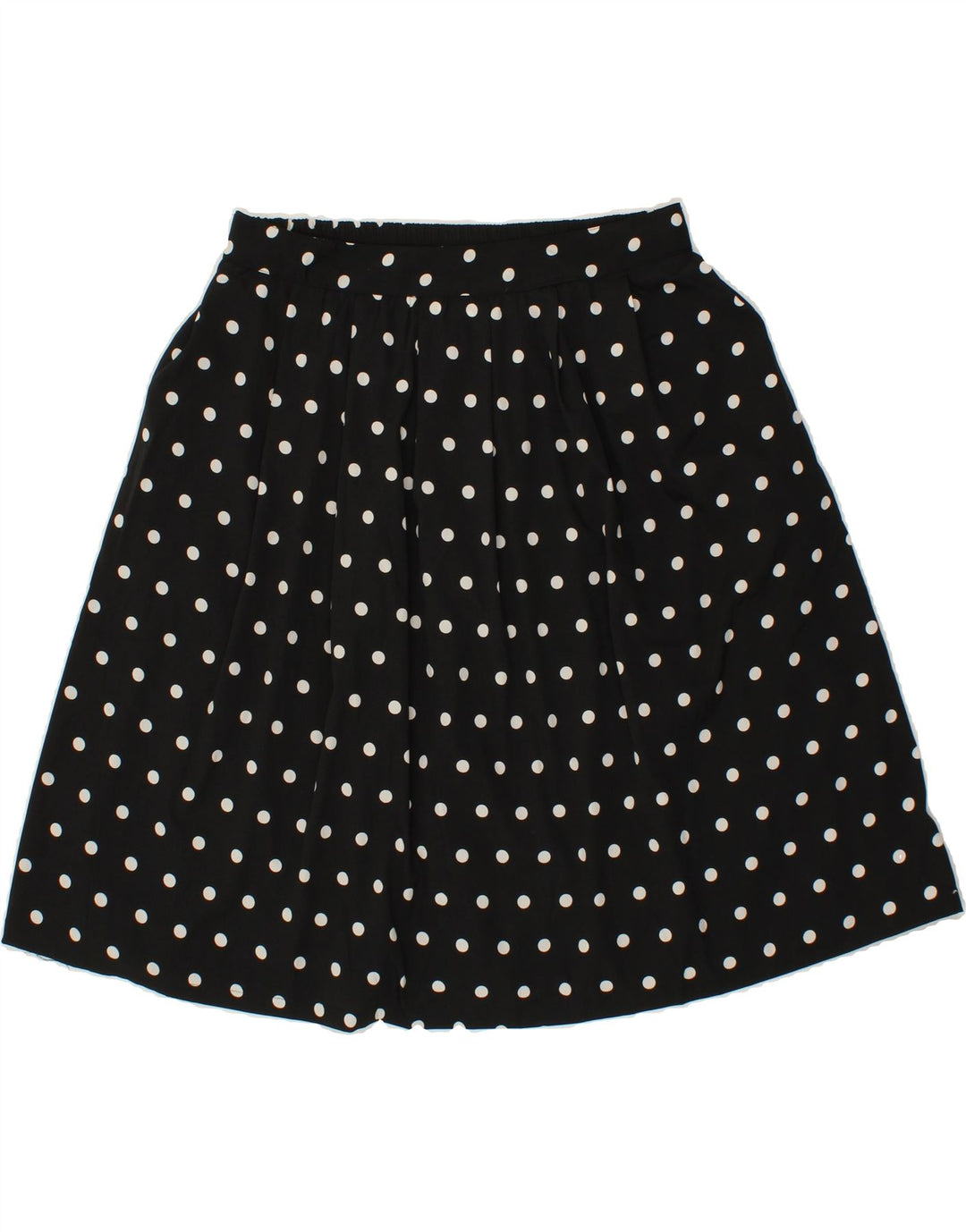 ROCK&RAGS Womens A-Line Skirt UK 14 Medium W30  Black Polka Dot Polyester Vintage Rock&Rags and Second-Hand Rock&Rags from Messina Hembry 
