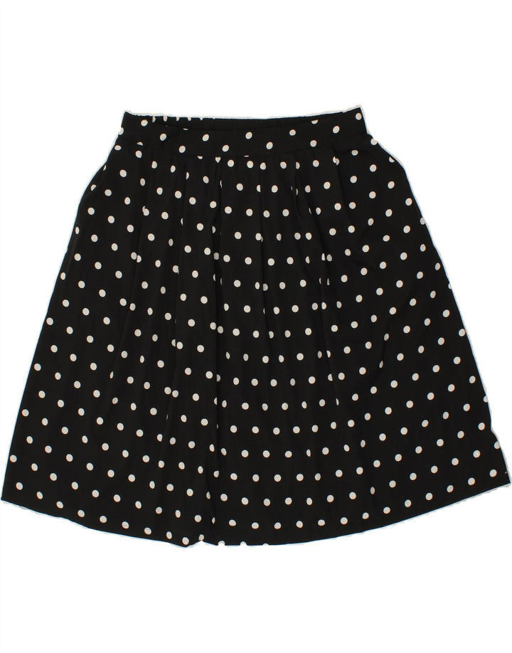 ROCK&RAGS Womens A-Line Skirt UK 14 Medium W30  Black Polka Dot Polyester Vintage Rock&Rags and Second-Hand Rock&Rags from Messina Hembry 