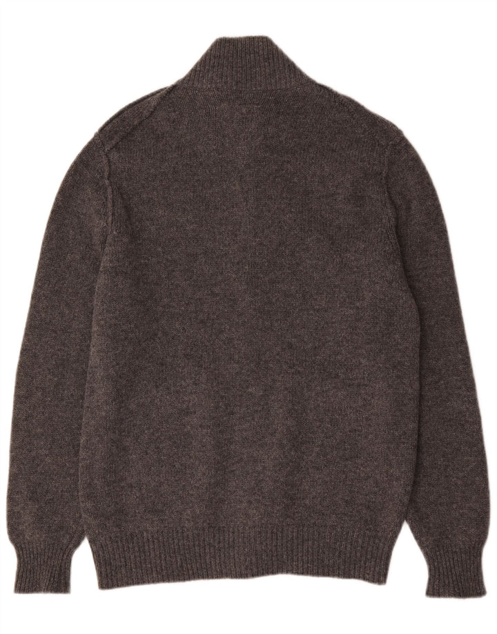 Playlife Mens Cardigan Sweater XL Grey Wool
