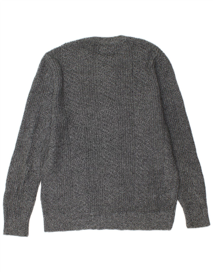 BONOBOS Mens Crew Neck Jumper Sweater Medium Grey Flecked Cotton