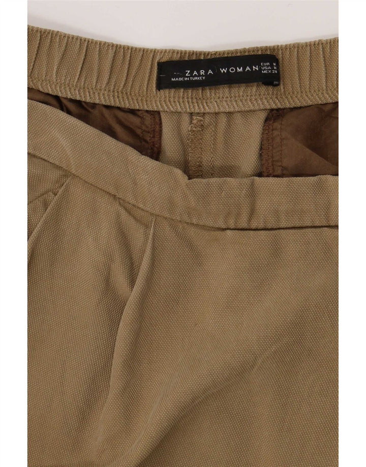 Zara Womens Tapered Chino Trousers Medium W28 L26 Khaki
