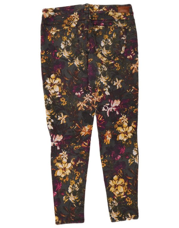 Zara Womens Skinny Jeans EU 44 XL W34 L27 Multicoloured Floral