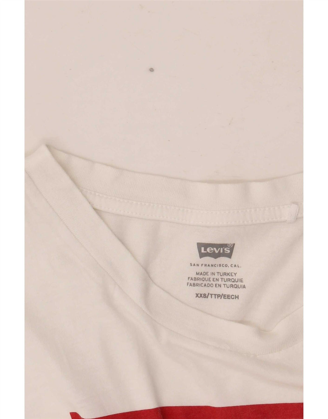 Levi's Womens Graphic T-Shirt Top UK 2 2XS White