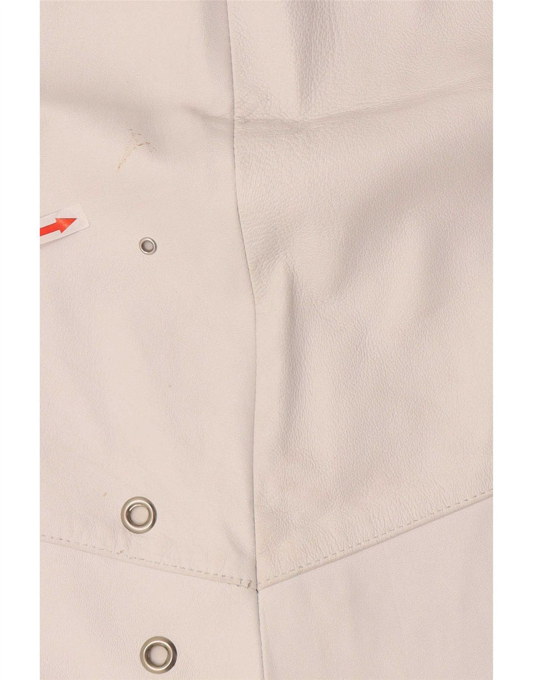Vintage Womens Leather Skirt W36 XL White