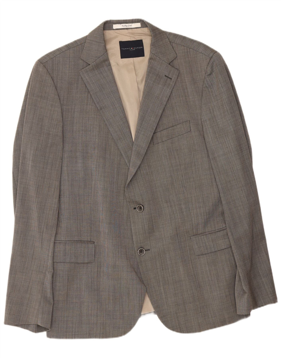 Tommy Hilfiger Mens 2 Button Blazer Jacket IT 54 2XL Grey Virgin Wool
