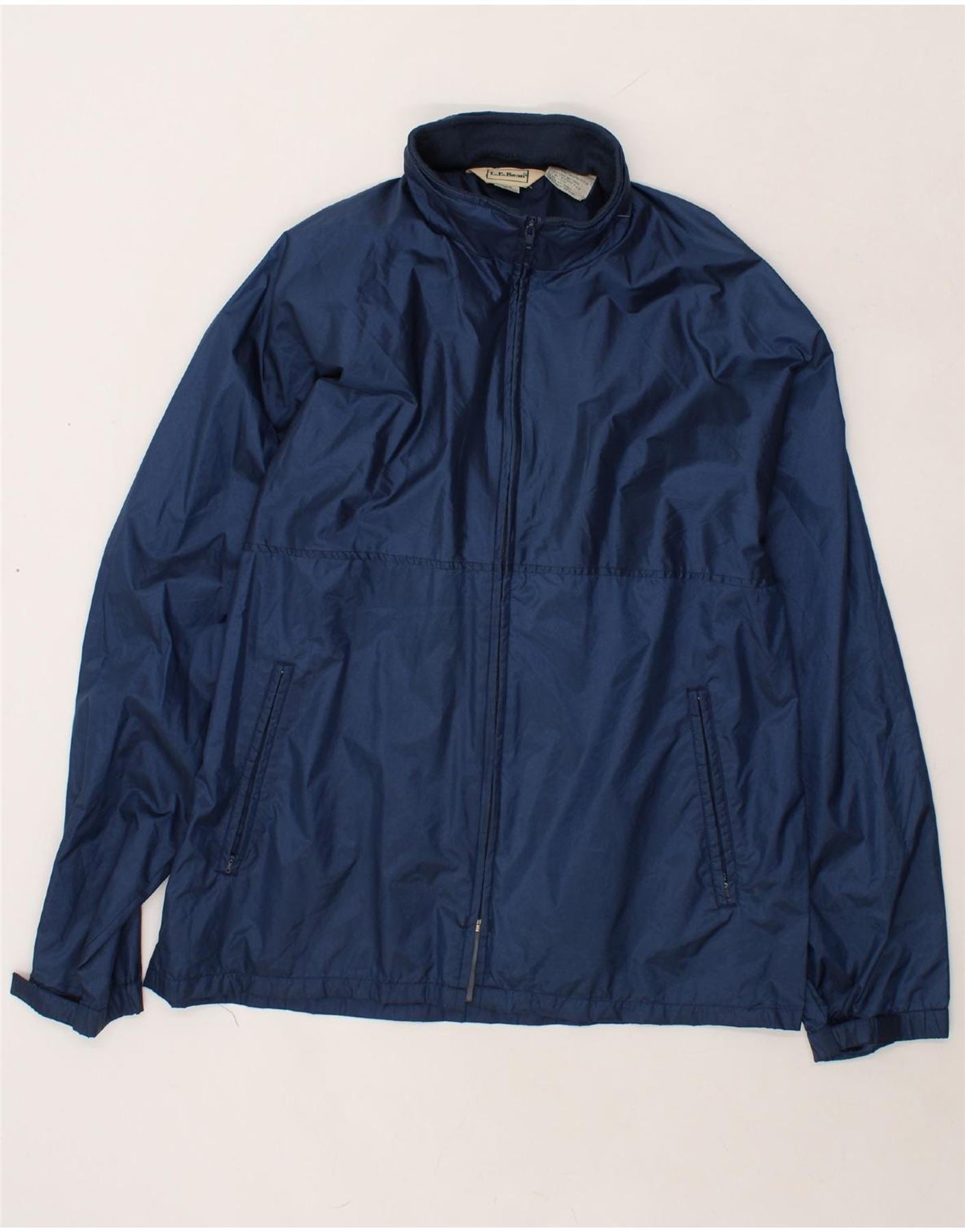 Mens Tall Rain Jacket UK 42 XL Navy Blue Nylon Vintage