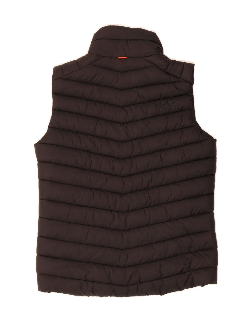 SUPERDRY Mens Padded Gilet UK 38 Medium Black Nylon Vintage Superdry and Second-Hand Superdry from Messina Hembry 