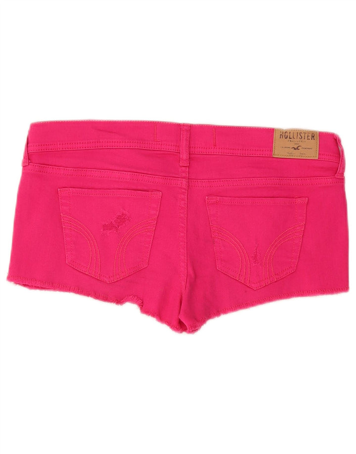 Hollister Womens Denim Distressed Hot Pants US 5 Small W27 Pink