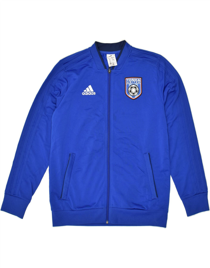 ADIDAS Boys Tracksuit Top Jacket 13-14 Years Blue Polyester | Vintage Adidas | Thrift | Second-Hand Adidas | Used Clothing | Messina Hembry 