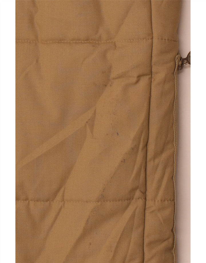 Vintage Mens Padded Coat UK 36 Small Beige Polyester