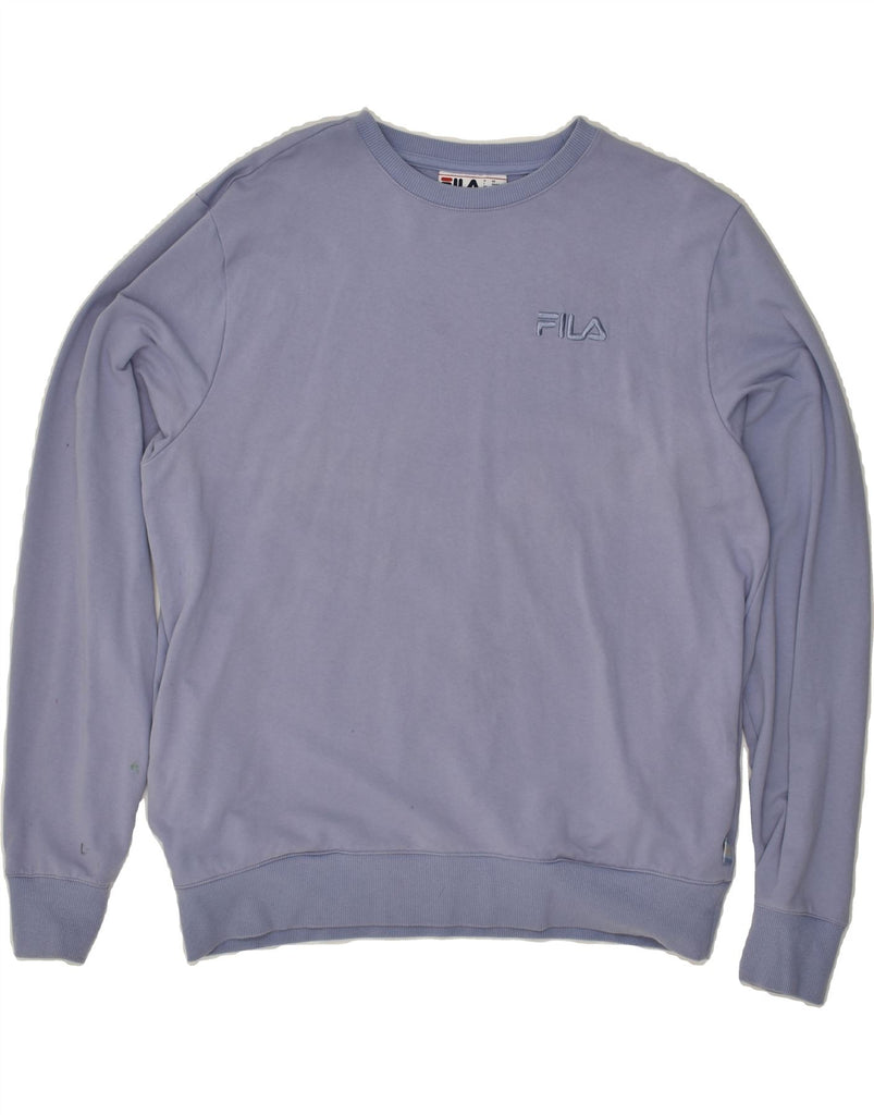 FILA Mens Sweatshirt Jumper Large Purple Cotton | Vintage Fila | Thrift | Second-Hand Fila | Used Clothing | Messina Hembry 