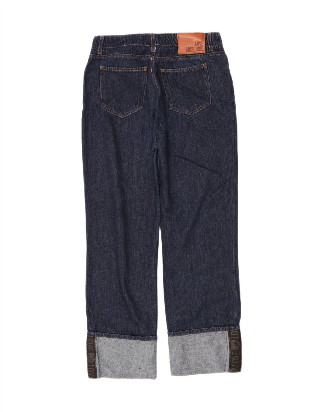 MOSCHINO Womens Straight Jeans W30 L28 Navy Blue Cotton
