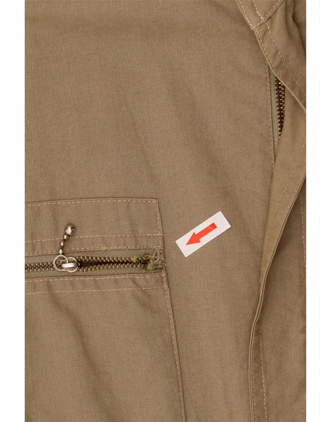 Vintage Mens Utility Jacket EU 48 Medium Khaki Cotton