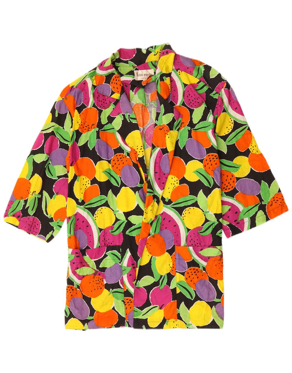 Vintage Womens 3/4 Sleeve Robe Dress IT 42 Medium Multicoloured Floral