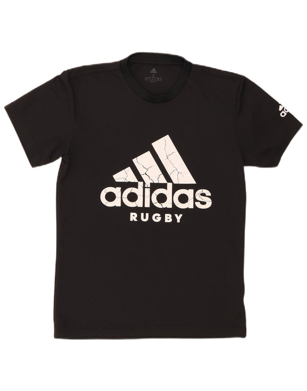 ADIDAS Mens Graphic T-Shirt Top Small Black Polyester
