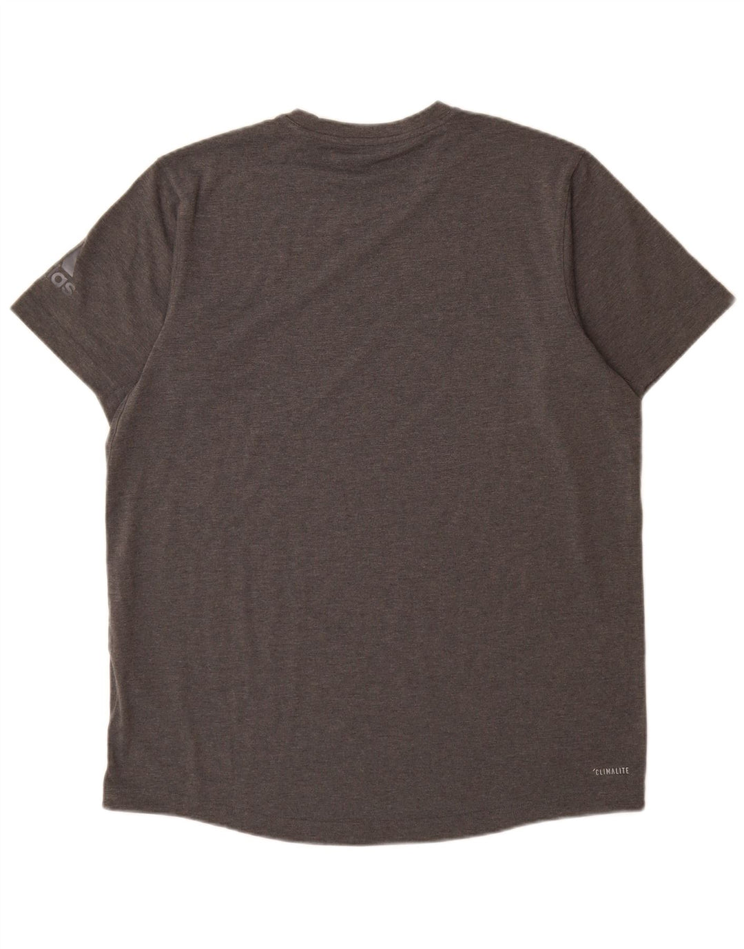 Adidas Mens Climalite T-Shirt Top Large Grey Flecked Polyester