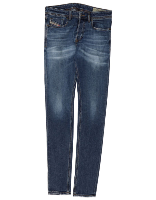 Diesel Mens Sleenker-x Slim Skinny Jeans W30 L34 Blue Cotton