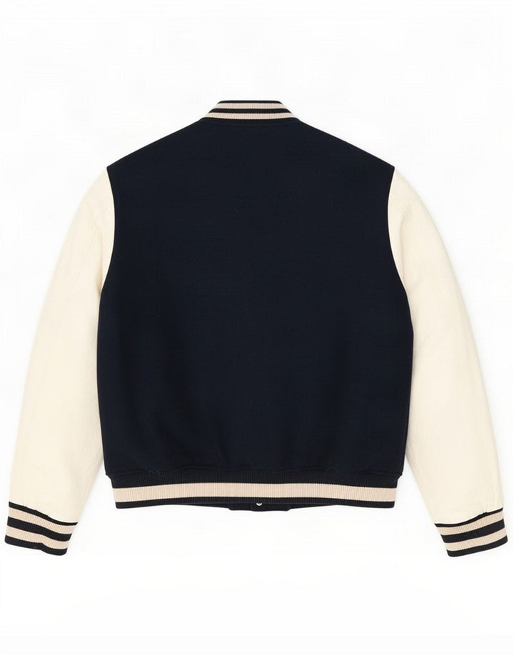 Superdry Mens Varsity Jacket UK 44 2XL Navy Blue Colourblock Polyester