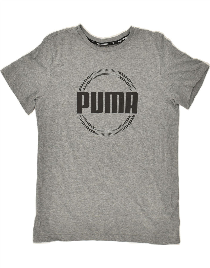 PUMA Boys Graphic T-Shirt Top 13-14 Years Grey Cotton | Vintage Puma | Thrift | Second-Hand Puma | Used Clothing | Messina Hembry 