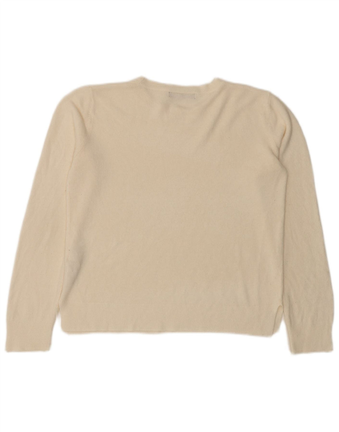 Marks & Spencer Womens Crew Neck Jumper Sweater UK 14 Medium Off White