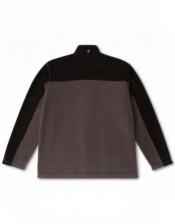 Mountain Warehouse Mens Zip Neck Fleece Jumper 3XL Grey Colourblock