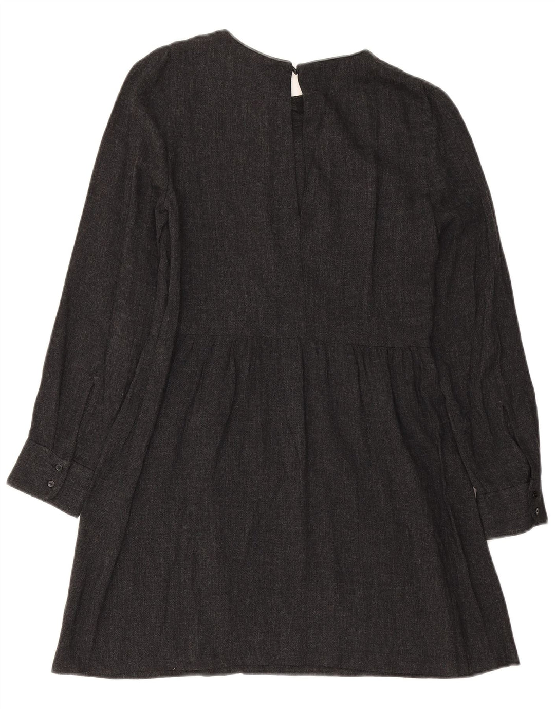 Zara Womens Long Sleeve A-Line Dress UK 10 Small Grey