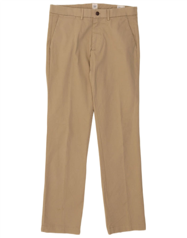 Gap Mens Slim Chino Trousers W32 L34 Beige Cotton