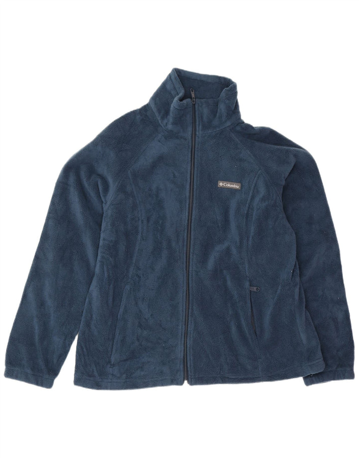 Columbia Mens Fleece Jacket UK 42 XL Navy Blue Polyester