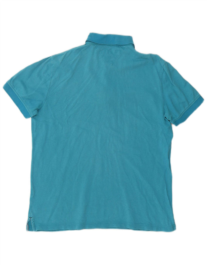 TOMMY HILFIGER Mens Custom Fit Polo Shirt Medium Blue