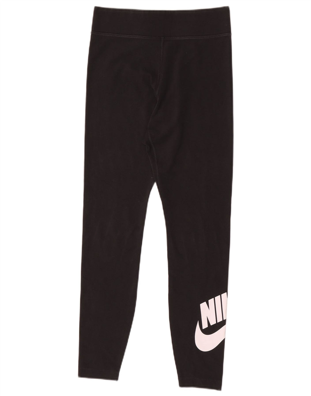 Nike Womens Graphic Leggings UK 12 Medium  Black Cotton