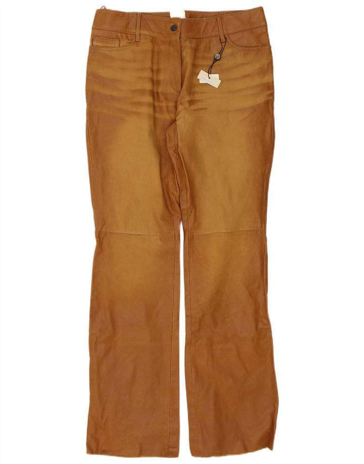 Vintage Mens Leather Trousers W34 L35 Brown