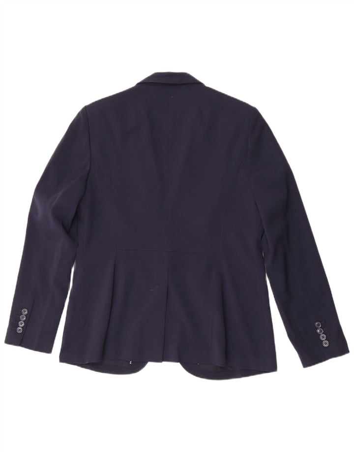Marks & Spencer Womens 1 Button Blazer Jacket UK 14 Large Navy Blue