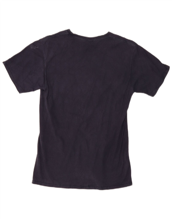 Champion Mens Graphic T-Shirt Top Small Black Cotton