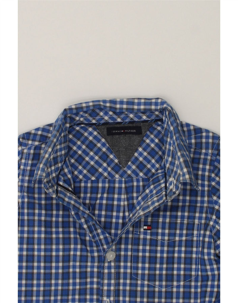 TOMMY HILFIGER Baby Boys Shirt 9-12 Months Blue Check Cotton | Vintage Tommy Hilfiger | Thrift | Second-Hand Tommy Hilfiger | Used Clothing | Messina Hembry 