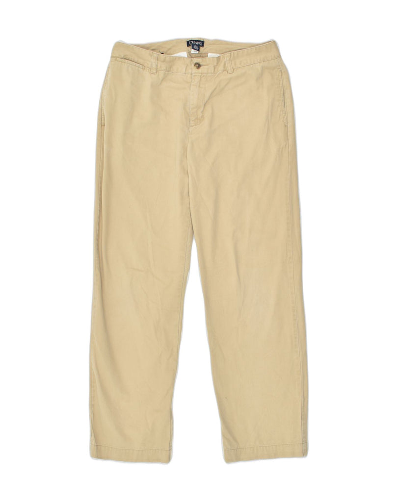 CHAPS Boys Husky Straight Chino Trousers 15-16 Years W31 L28 Beige Cotton | Vintage Chaps | Thrift | Second-Hand Chaps | Used Clothing | Messina Hembry 