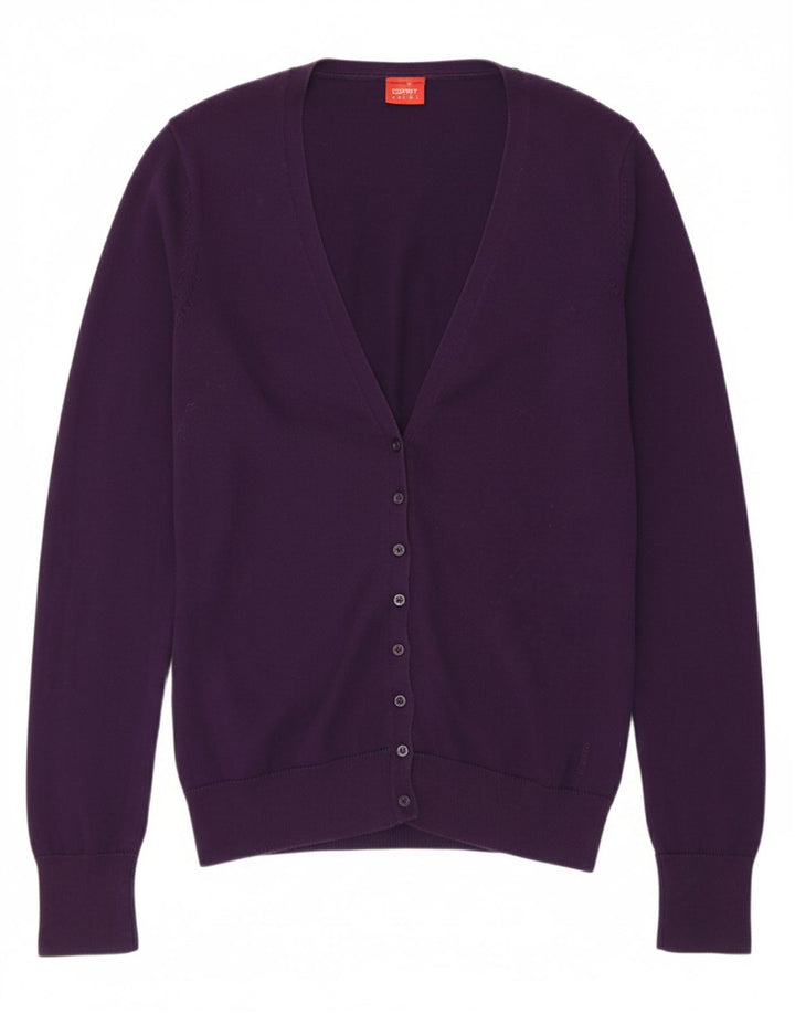 ESPRIT Womens Cardigan Sweater UK 12 Medium Purple