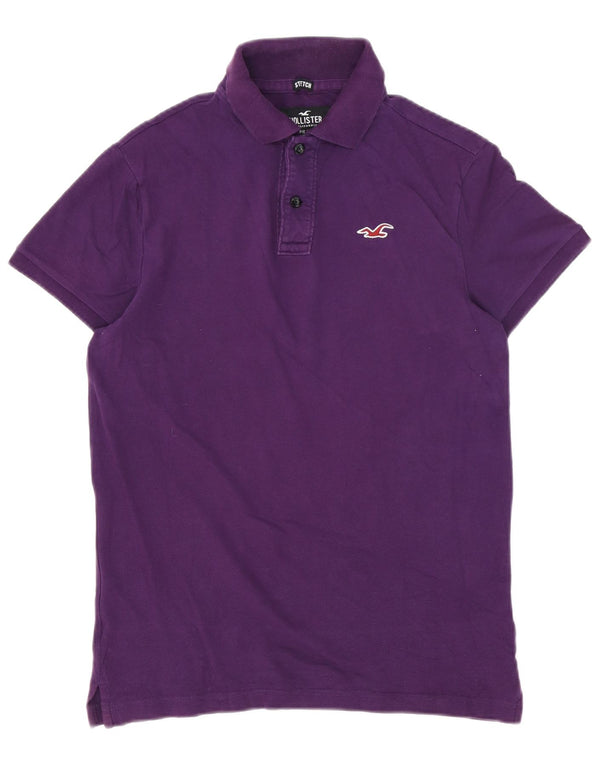 Hollister Mens Polo Shirt Small Purple Cotton