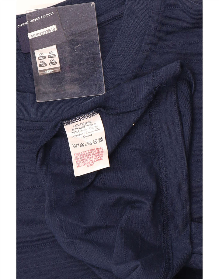 UMBRO Mens T-Shirt Top 2XL Navy Blue Cotton