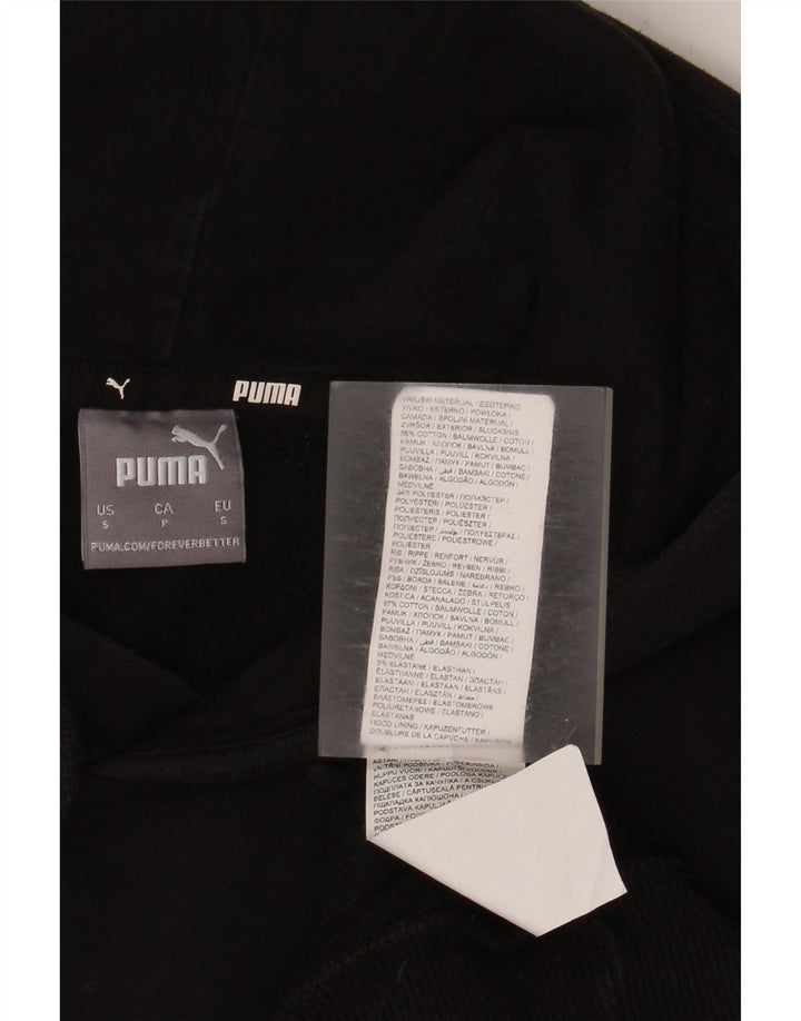 Puma Mens Hoodie Jumper Small Black Cotton
