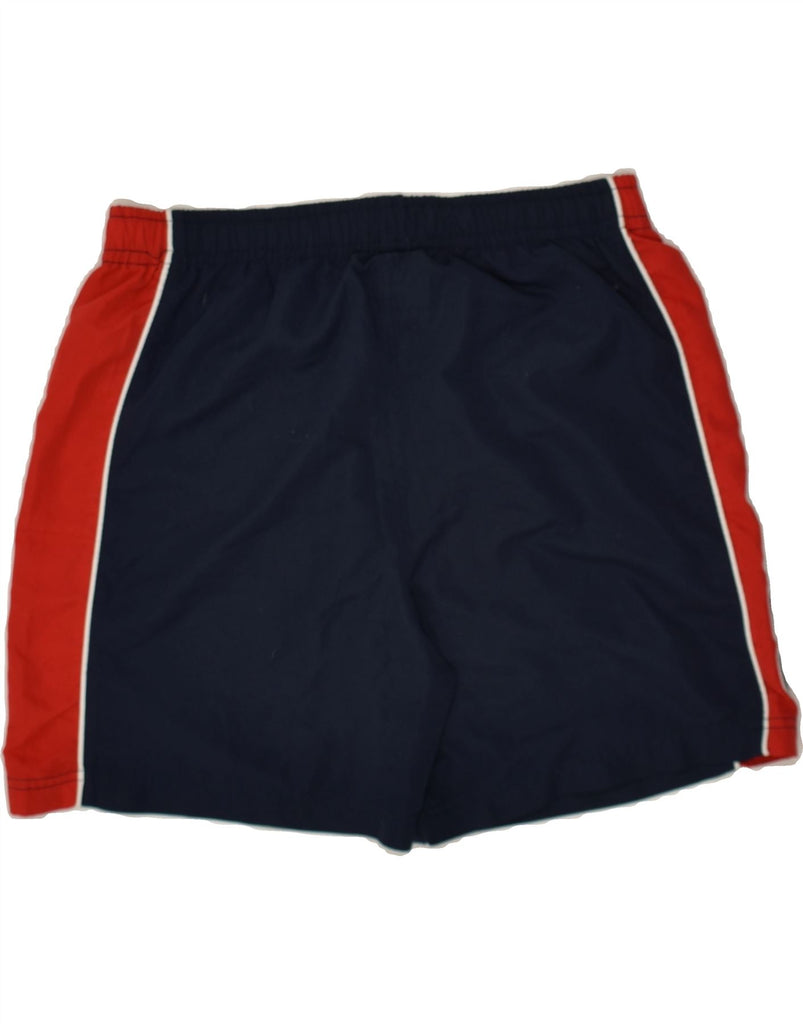 FILA Mens Graphic Sport Shorts Medium Navy Blue Colourblock Cotton Vintage Fila and Second-Hand Fila from Messina Hembry 