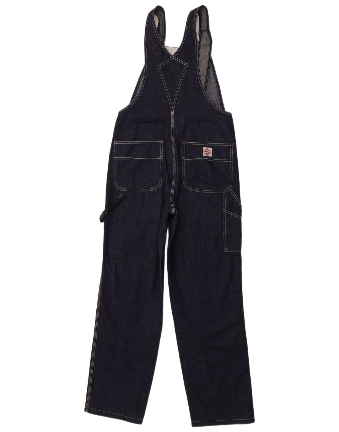 RIFLE Womens Dungarees Cargo Jeans W29 L30 Navy Blue Cotton