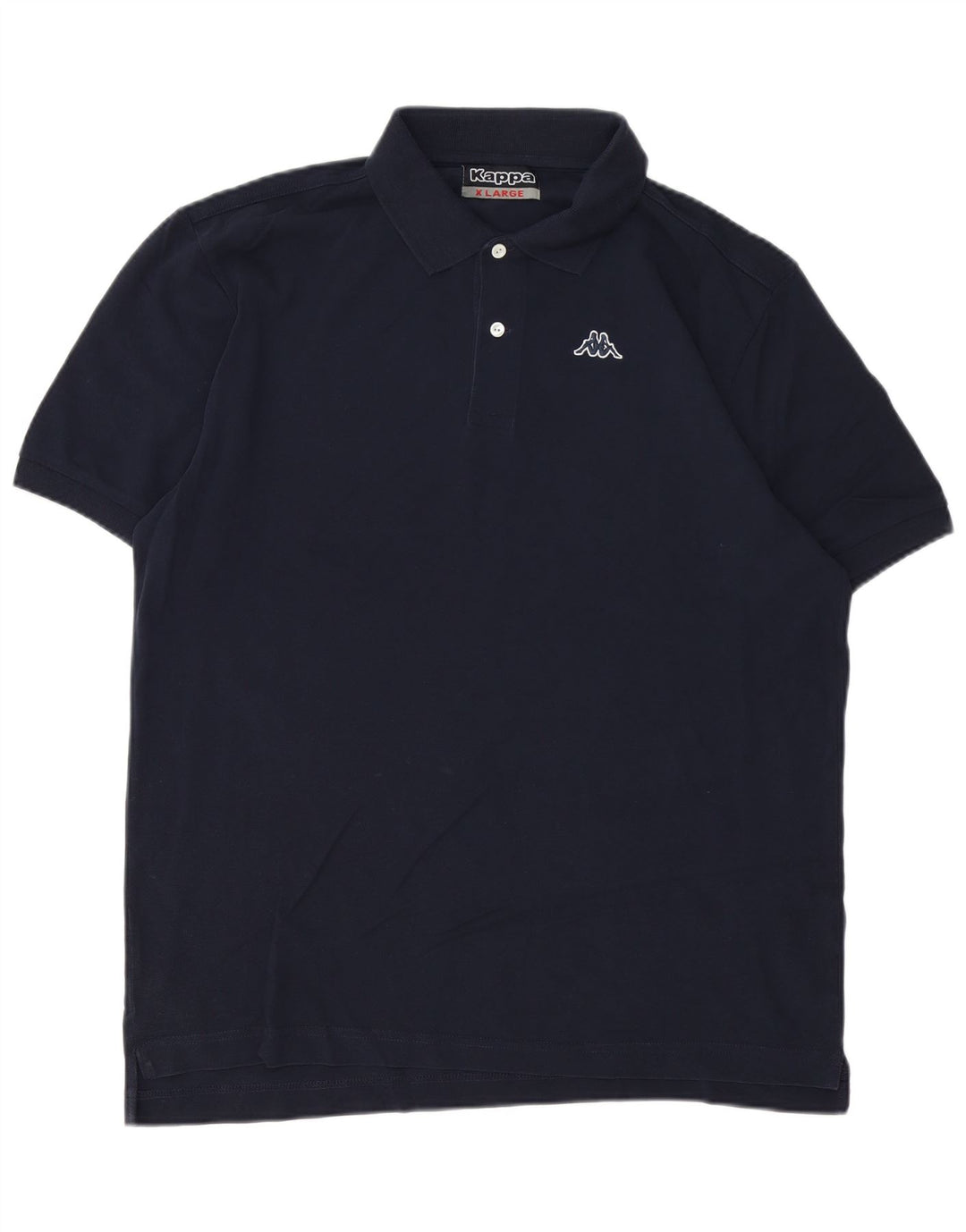 Kappa Mens Polo Shirt XL Navy Blue Cotton