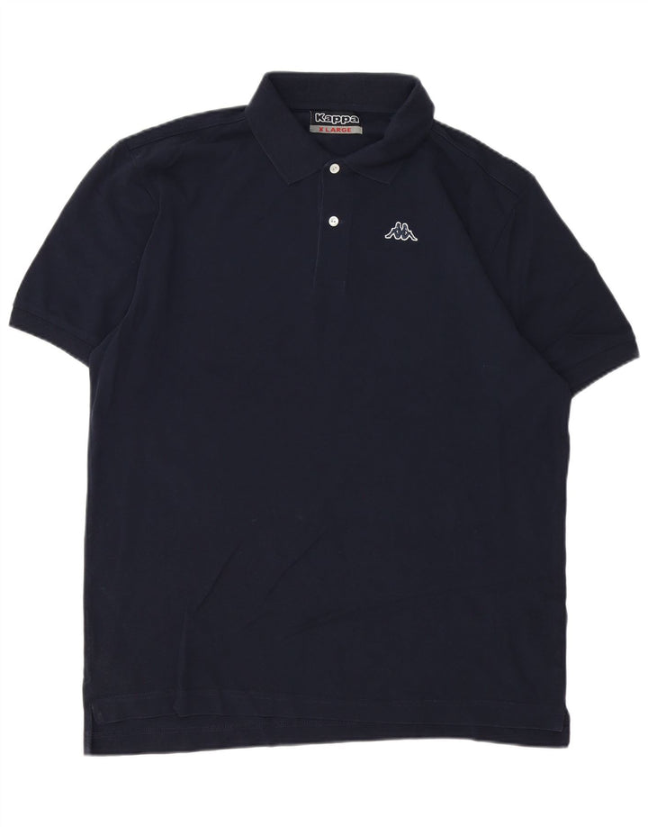 Kappa Mens Polo Shirt XL Navy Blue Cotton