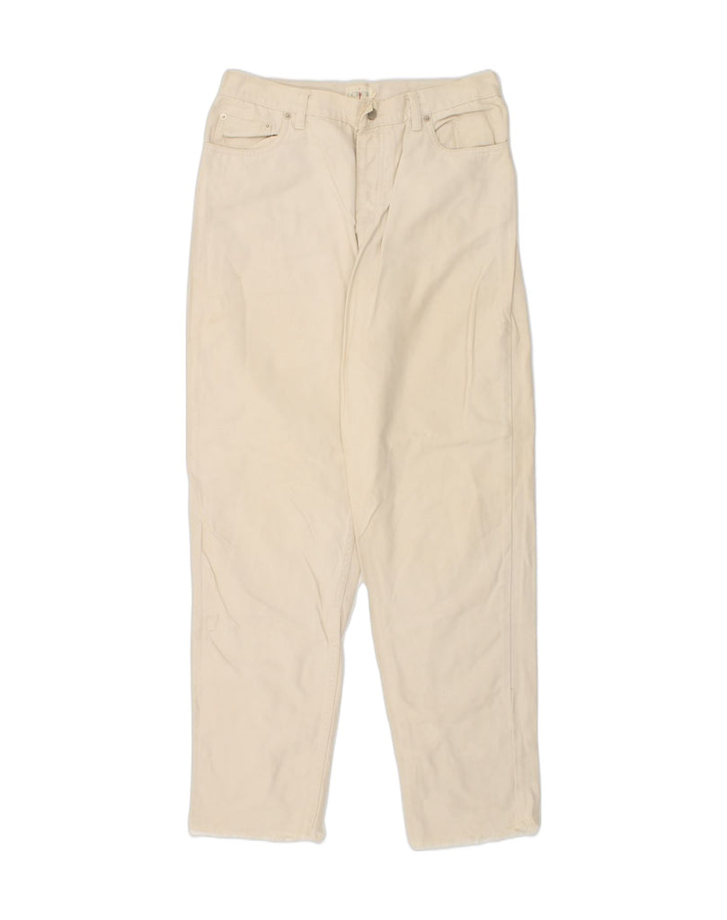 J. CREW Mens Tapered Casual Trousers W33 L34 Beige Cotton | Vintage J. Crew | Thrift | Second-Hand J. Crew | Used Clothing | Messina Hembry 