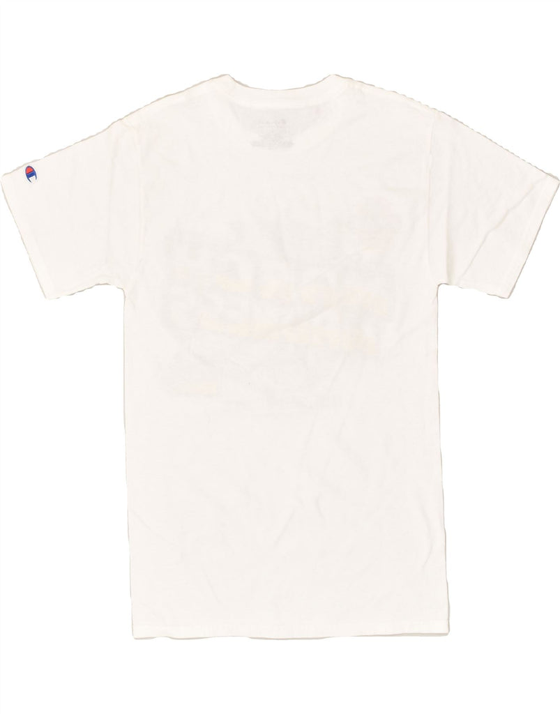 CHAMPION Mens Graphic T-Shirt Top Small White Cotton | Vintage Champion | Thrift | Second-Hand Champion | Used Clothing | Messina Hembry 