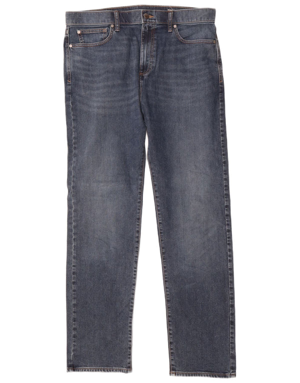 Marks & Spencer Mens Regular Straight Jeans W36 L32 Blue Cotton