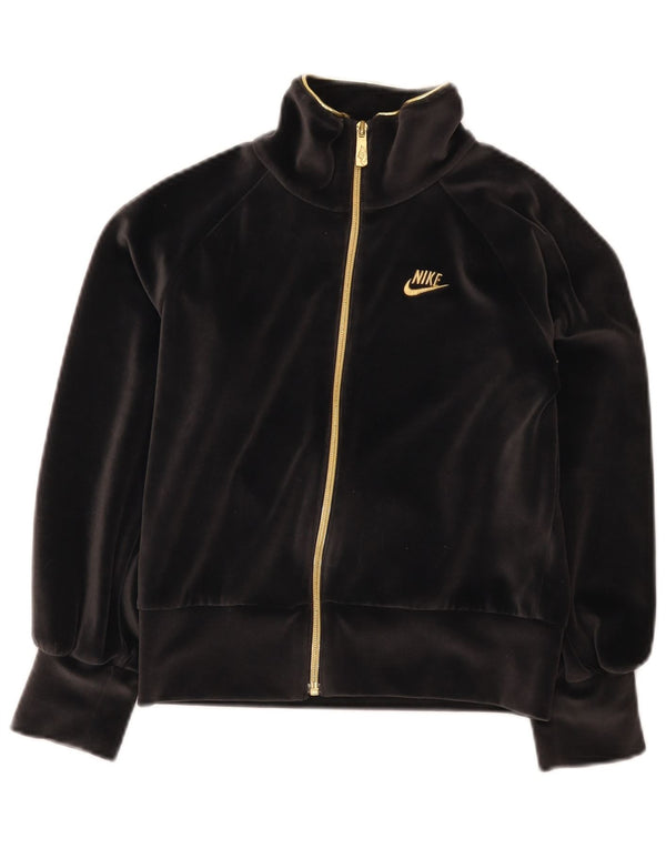 Nike Girls Tracksuit Top Jacket 8-9 Years Small Grey