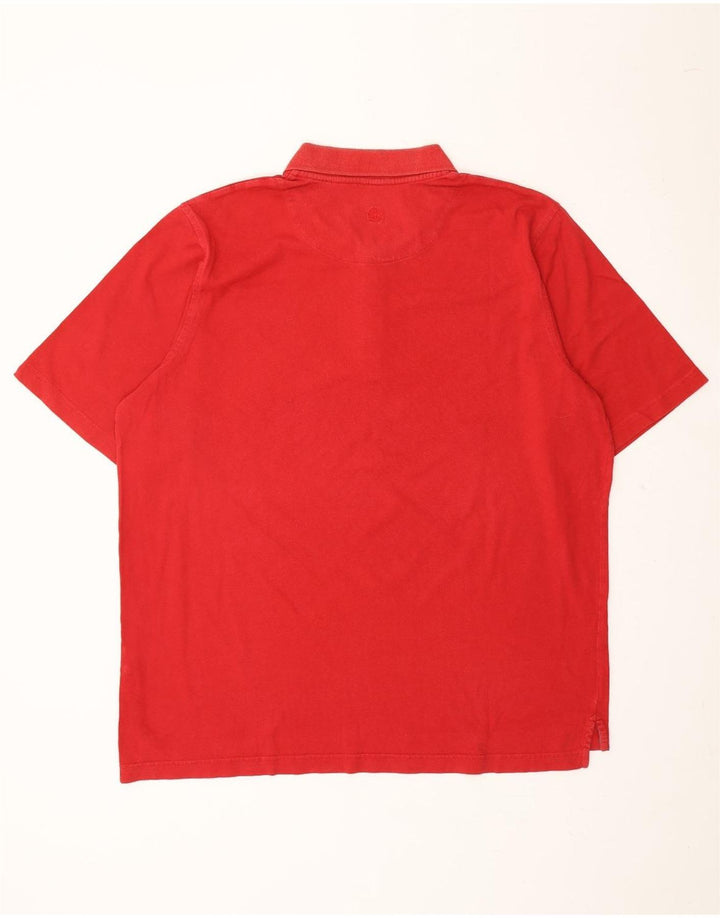 TIMBERLAND Mens Graphic Polo Shirt 2XL Red Cotton Vintage Timberland and Second-Hand Timberland from Messina Hembry 