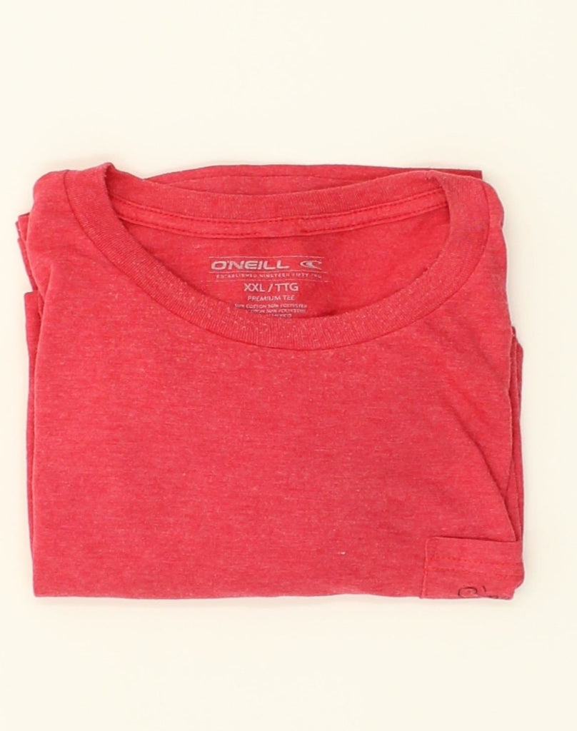 O'NEILL Mens Premium Fit T-Shirt Top 2XL Red Cotton | Vintage O'Neill | Thrift | Second-Hand O'Neill | Used Clothing | Messina Hembry 